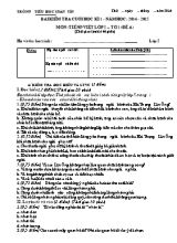 Đề kiểm tra cuối kì I môn Toán + Tiếng Việt Lớp 5 - Năm học 2014-2015 - Trường TH Xuân Tín
